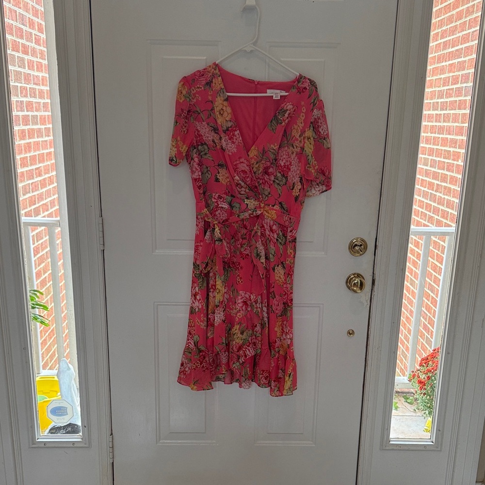 London Times Pink Floral Mini Dress